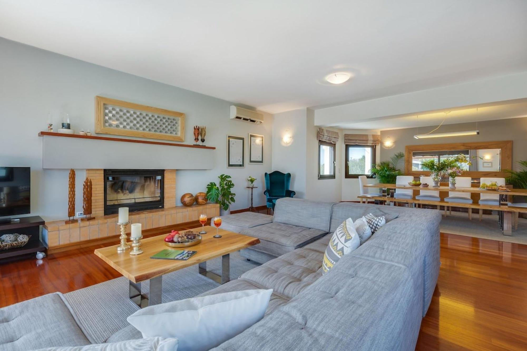 Villa Ampelaki - Premium Villa With Heated Pool Kounoupidhianá Buitenkant foto