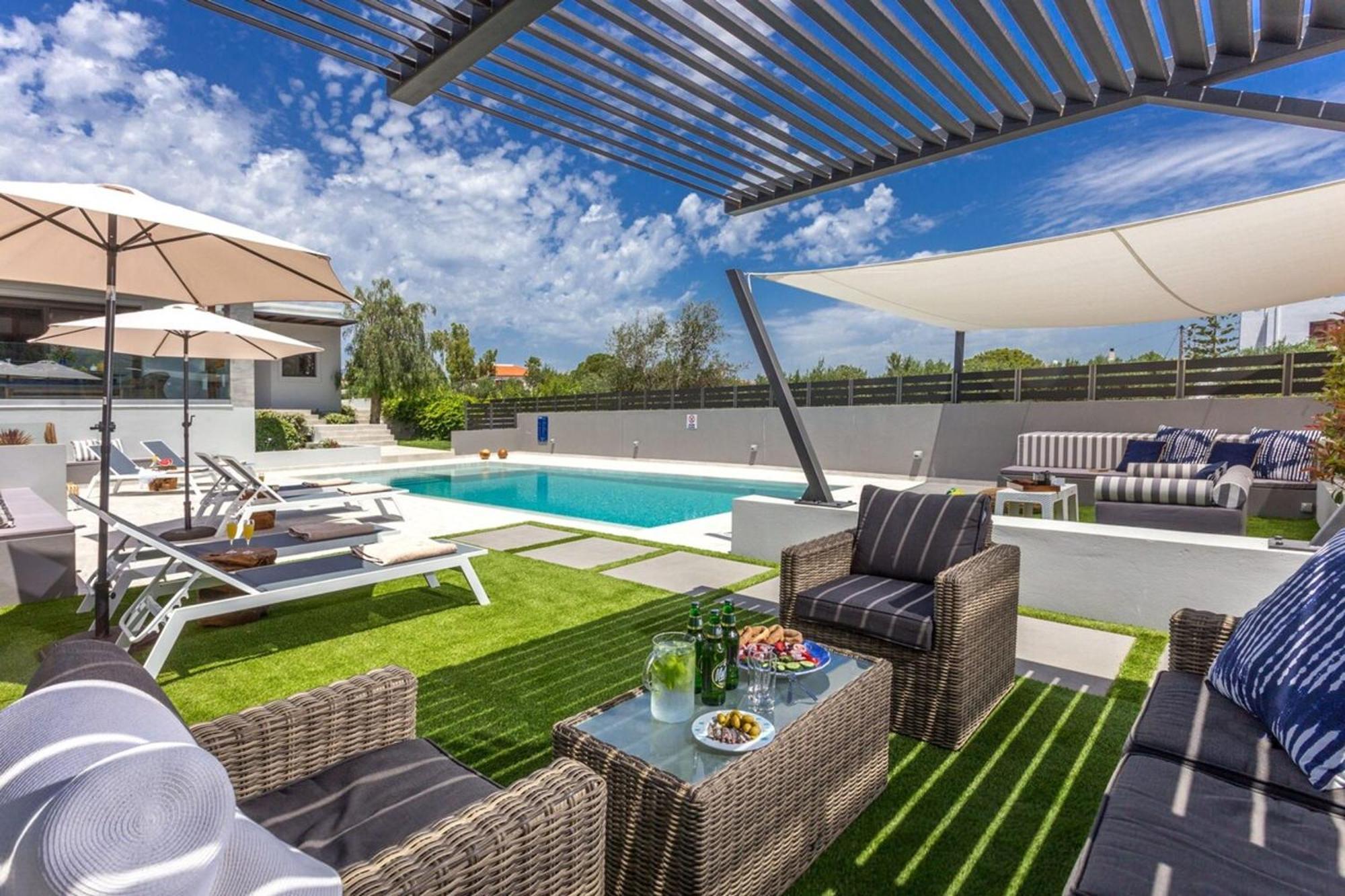 Villa Ampelaki - Premium Villa With Heated Pool Kounoupidhianá Buitenkant foto