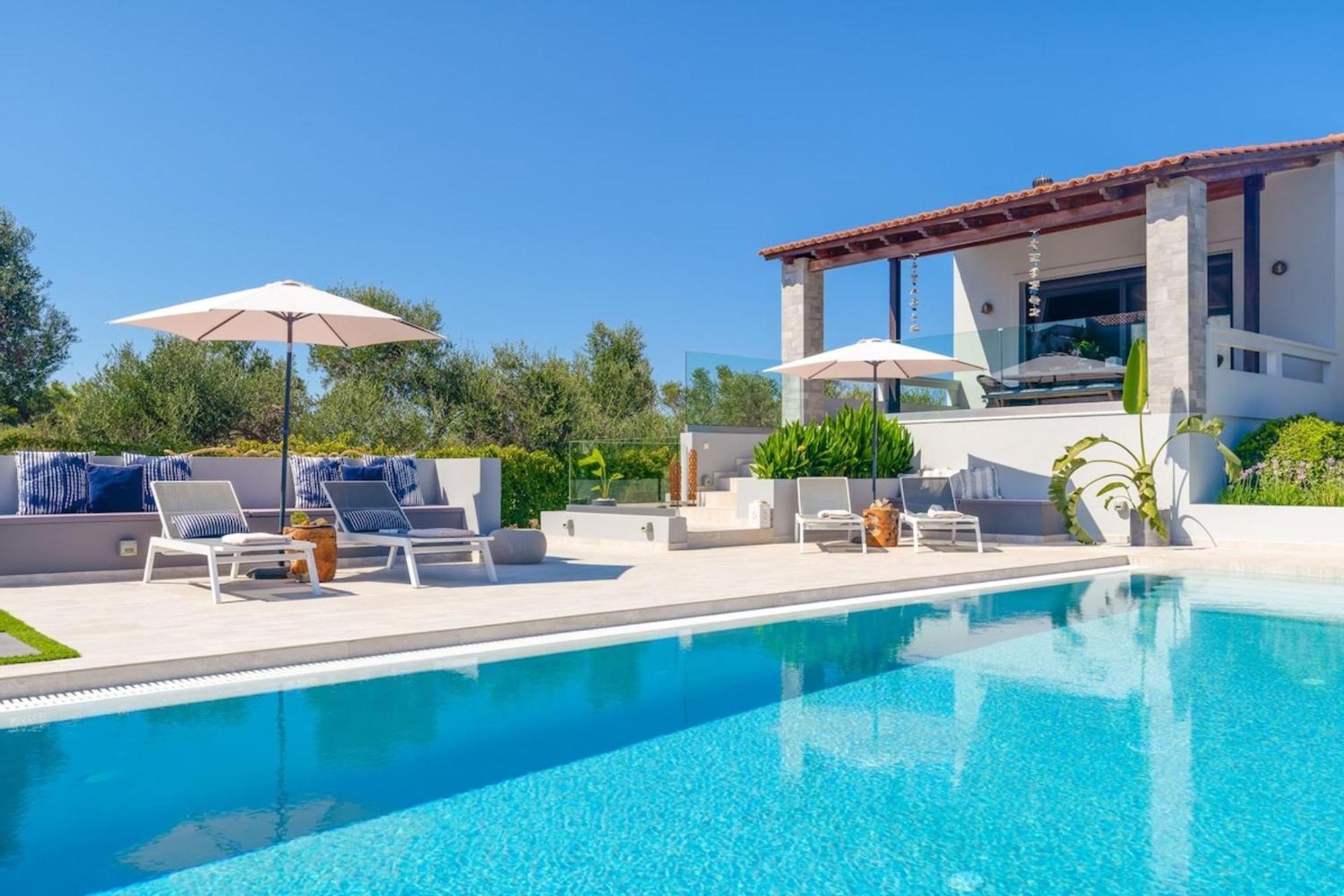 Villa Ampelaki - Premium Villa With Heated Pool Kounoupidhianá Buitenkant foto
