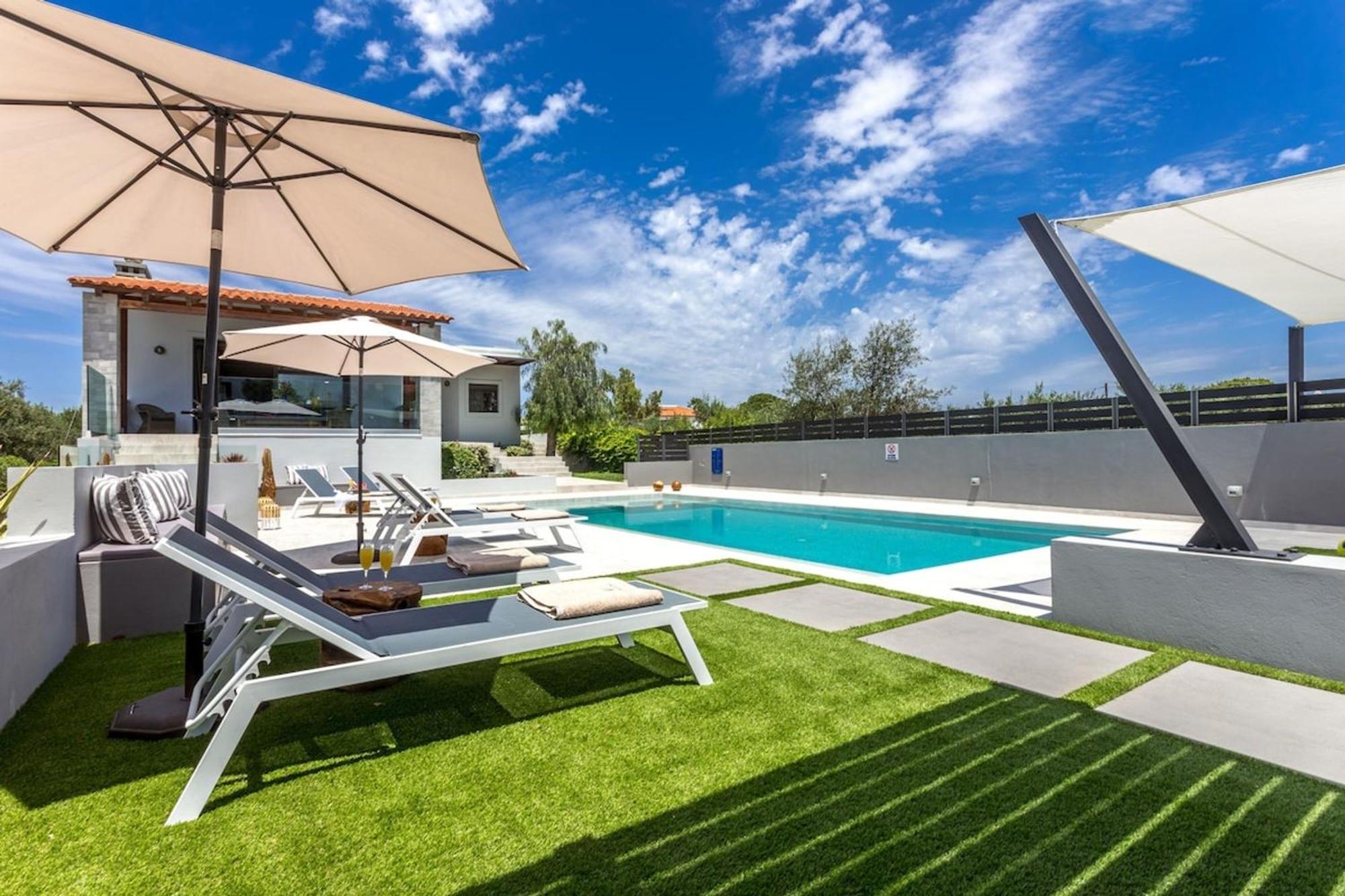 Villa Ampelaki - Premium Villa With Heated Pool Kounoupidhianá Buitenkant foto