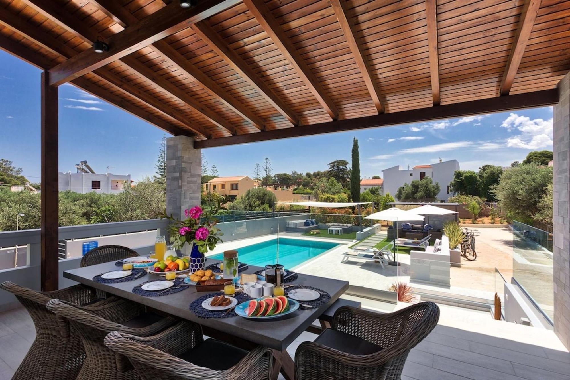 Villa Ampelaki - Premium Villa With Heated Pool Kounoupidhianá Buitenkant foto